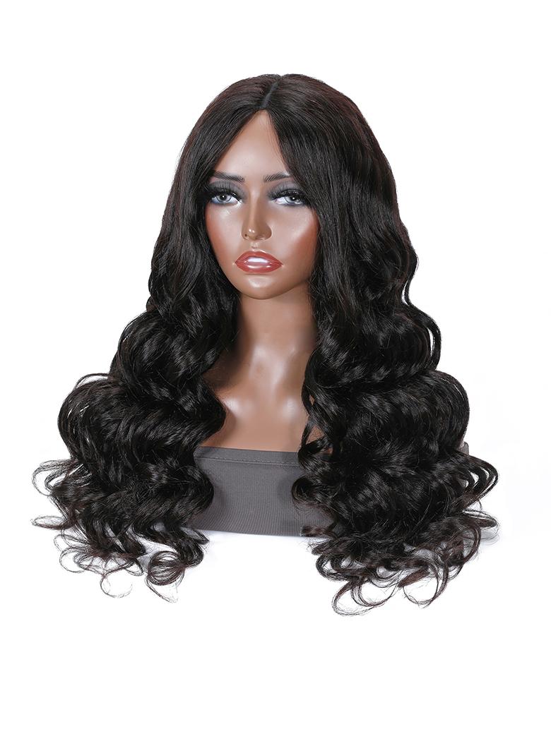 [24"=$169] V Part Body Wave Beginner Friendly Wig No Leave Out Super Natural Human Hair Wig