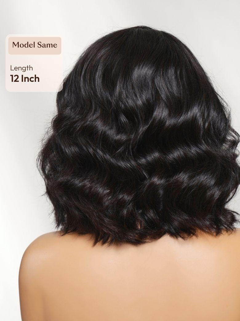 UNice Bye-Bye Slip™ 6X4 Glueless Lace "C" Side Part Layered Blowout Bob 220% High Density Drawstring Wig For Beginners