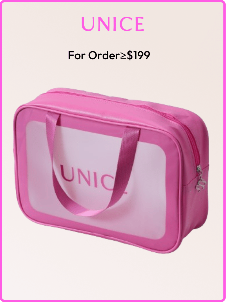 [Free Gift For Order Over $199]UNice Bubble Gum Pink Wash Bag Makeup Bag