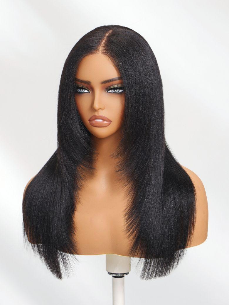 [From 20 Inch]UNice 13x4 Pre-Everything™ Lace Frontal Black Feather Layer Cut Straight Glueless