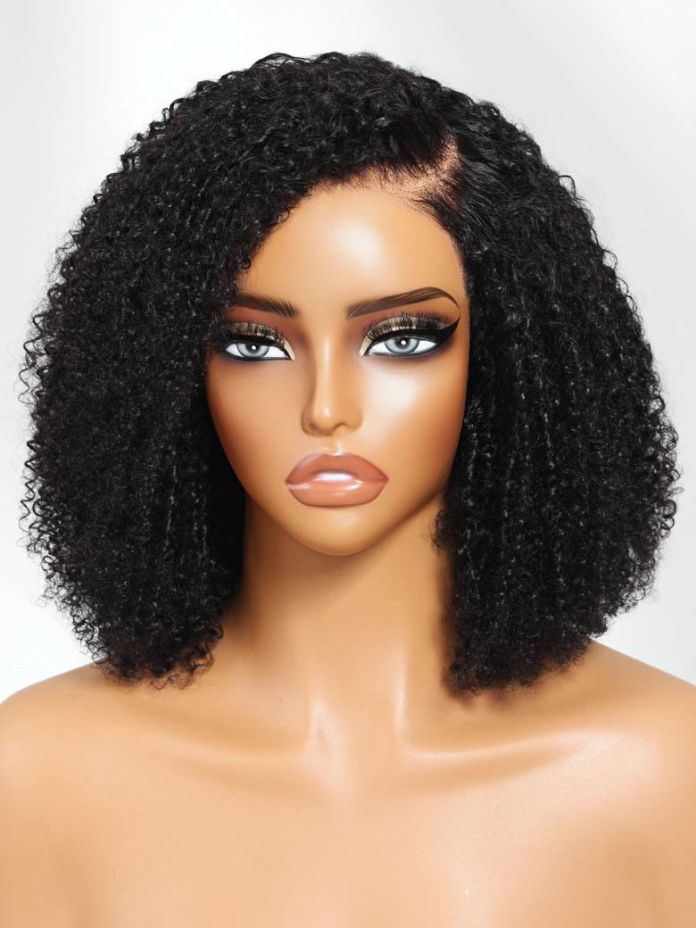 UNice Bye-Bye Knots 7x5 Lace Black Afro Kinky Curly Bob Wig