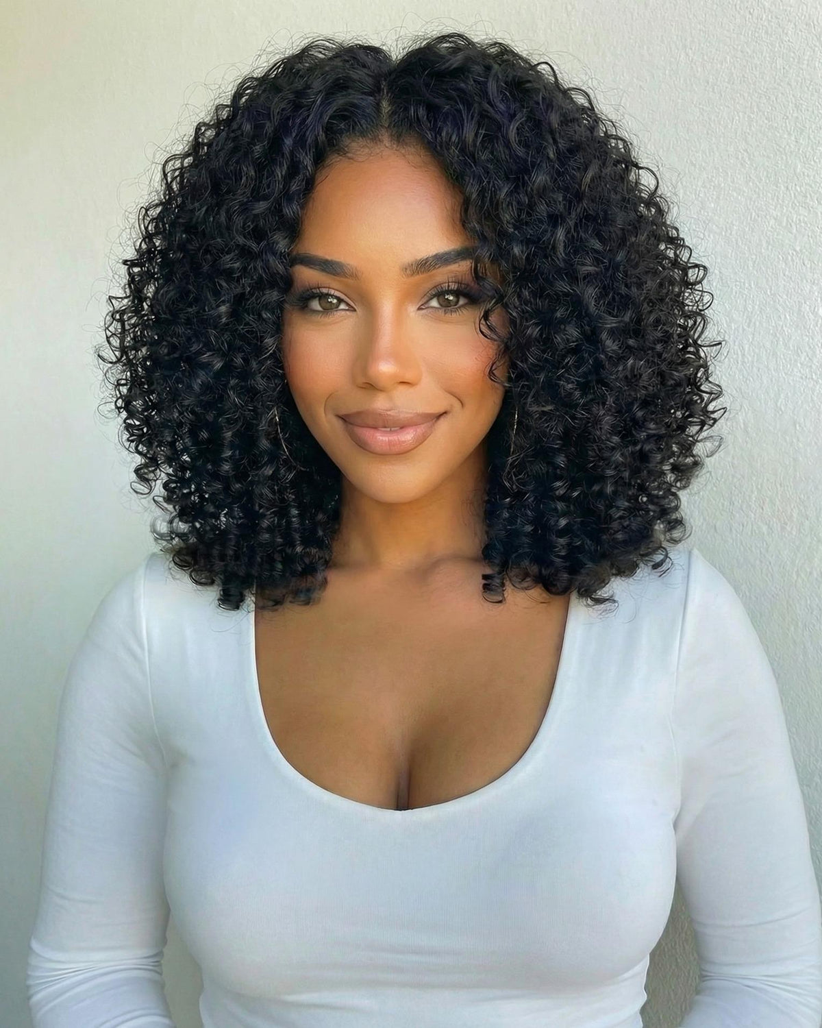 22''-24" 7X5/13x4 Pre-Everything No Slip Lace Frontal Natural Black Burmese Curly Wig with Finger Coily Ends