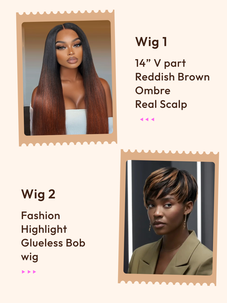 2 Wigs $59 for Bye Bye Knots Wig 18" And 16" Pre-Everything Lace Wig