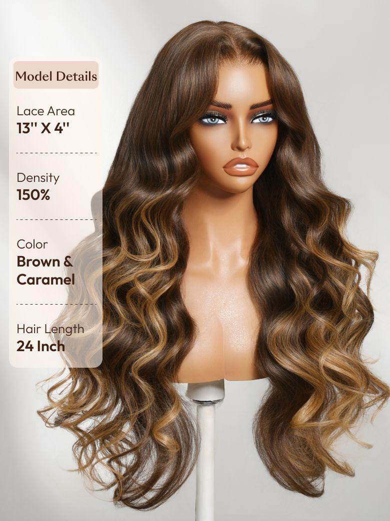 UNice 7x5 Bye-Bye Knots™ Wig Quick Glueless & HD Lace Wet & Wavy Water Wave Invisible Knots With Invisi Drawstring With Baby Hair
