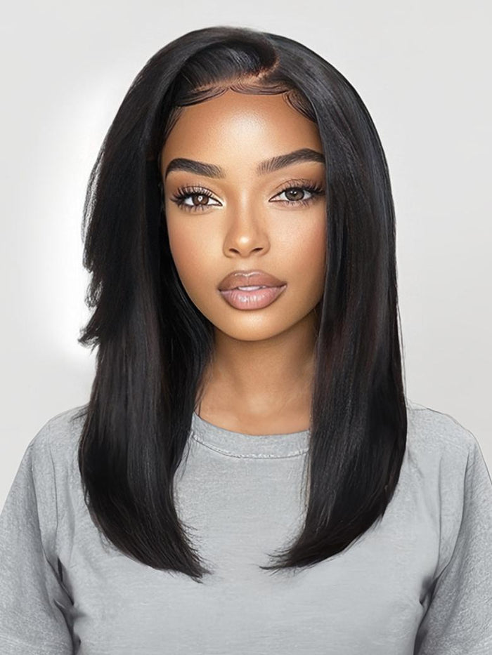 UNice 7x5 Bye-Bye Knots™ Yaki Straight Invisi Drawstring Wig With Side Bangs