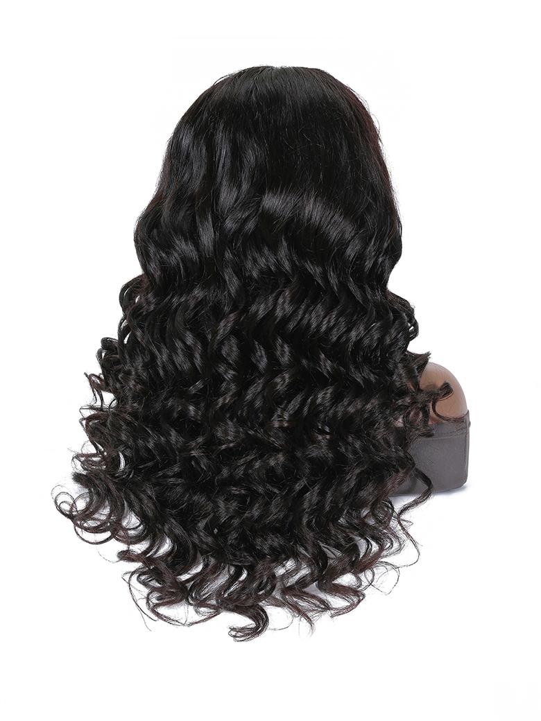[US Only] 20 Inch V Part 150% Density Natural Black Body Wave Wig