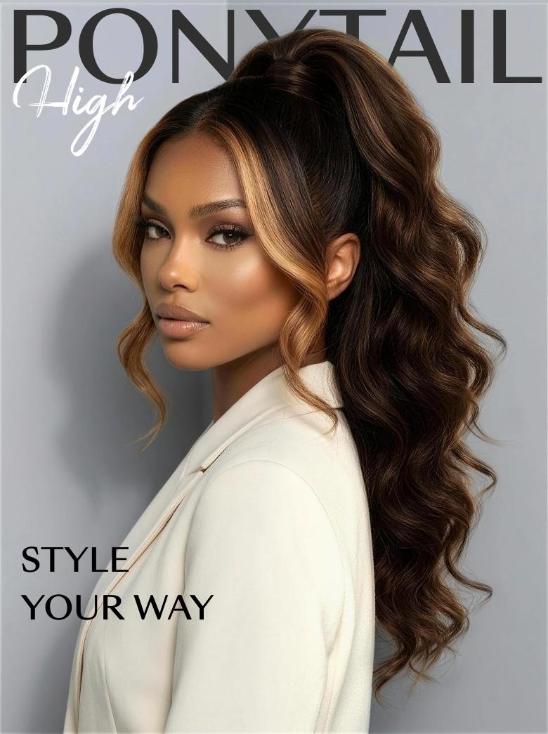 UNice 360 HD Lace Pre-plucked Luxury Raw Virgin Hair Chocolate Brown Balayage Body Wave Wig with Money Piece Highlights