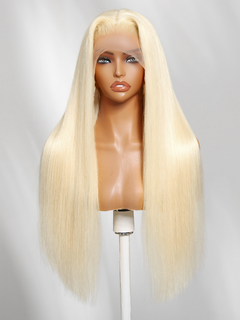 UNice 13x4 Bye Bye Slip™ Lace Frontal 613 Blonde Straight/ Body Wave Glueless Wig with Invisi Drawstring For Beginners