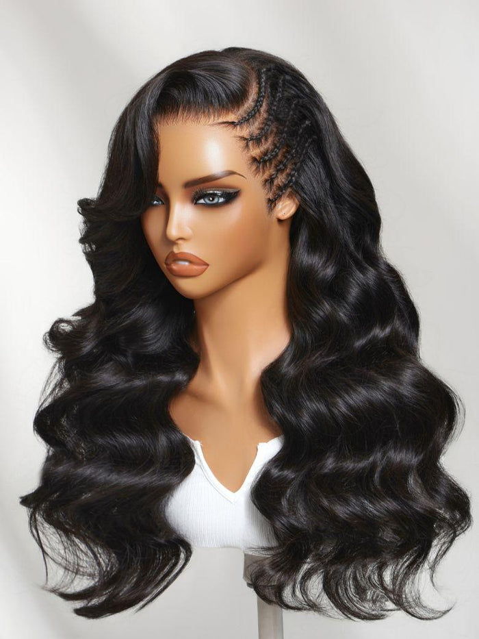 UNice 13x4 Pre-Everything™ Voluminous Wave Wig with Boho Micro Cornrows Side Braids