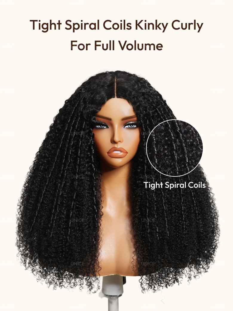 [18"=$99] UNice EasiContour™ V Part Glueless Yaki Straight Natural Wig With Invisi Drawstring 100% Human Hair 180% Density