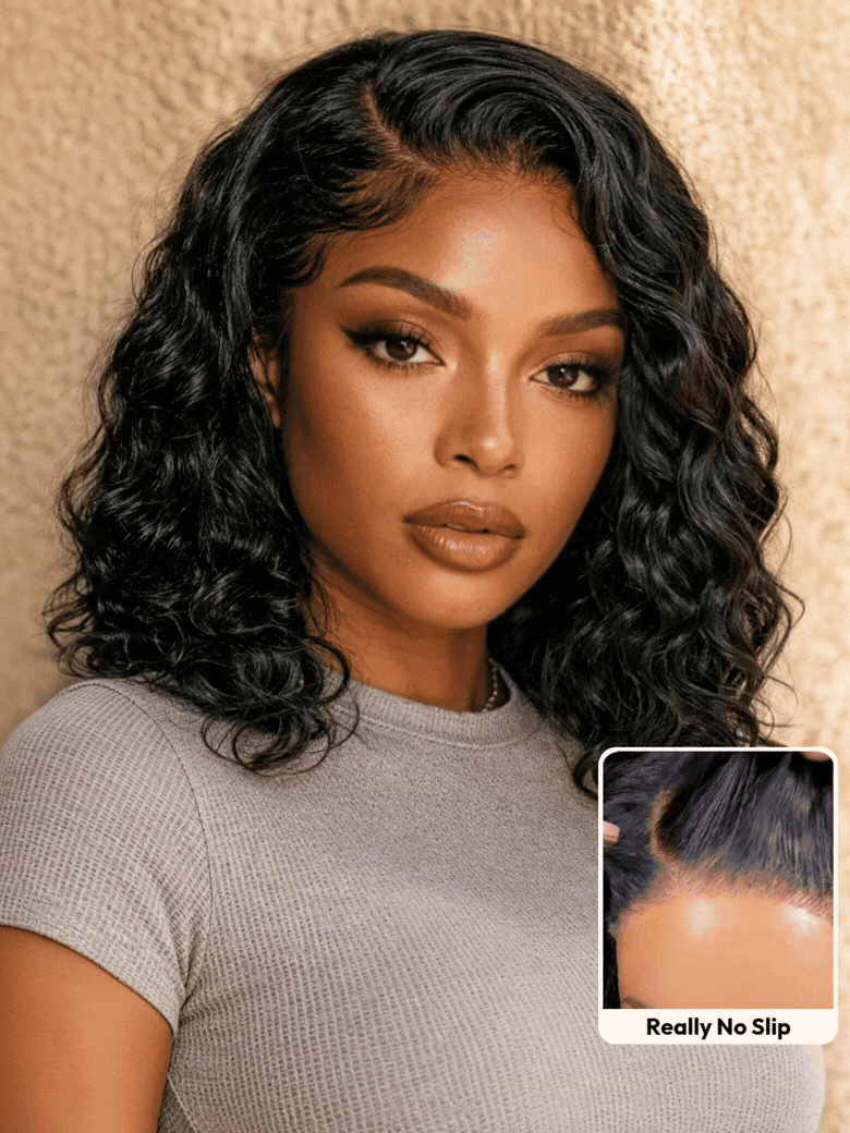 UNice 7x5 Bye-Bye Knots™ Wig Glueless Lace Sunset Jerry Curly for Reddish Brown Drawstring Wig With Bleached Knots