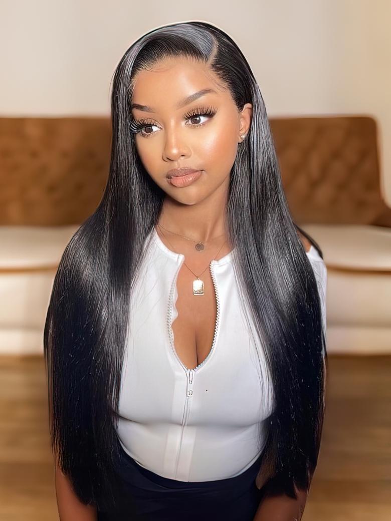 180% Density 24'' UNice 13x4 Ear To Ear Pre-Everything Lace Front Straight Wig
