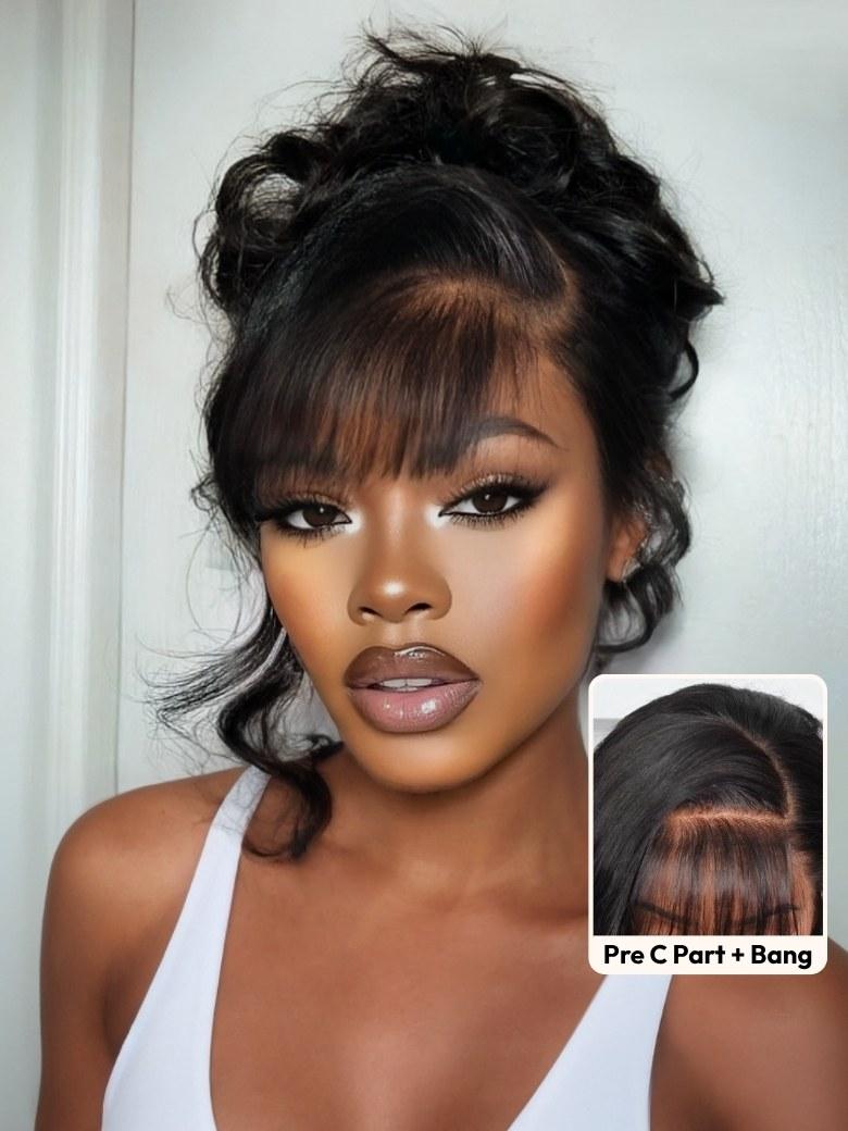 [Side Part] Drawstring 13x4 Pre-Everything Side-Part Fluffy Loose Wave Wig With Wispy Air Bangs