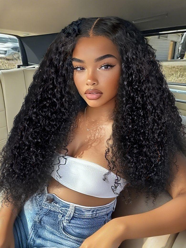 UNice InvisiBlend™ V Part Bouncy Water Wave Curly Seamless Blending Wig With Drawstring Protect Your Natural Hair