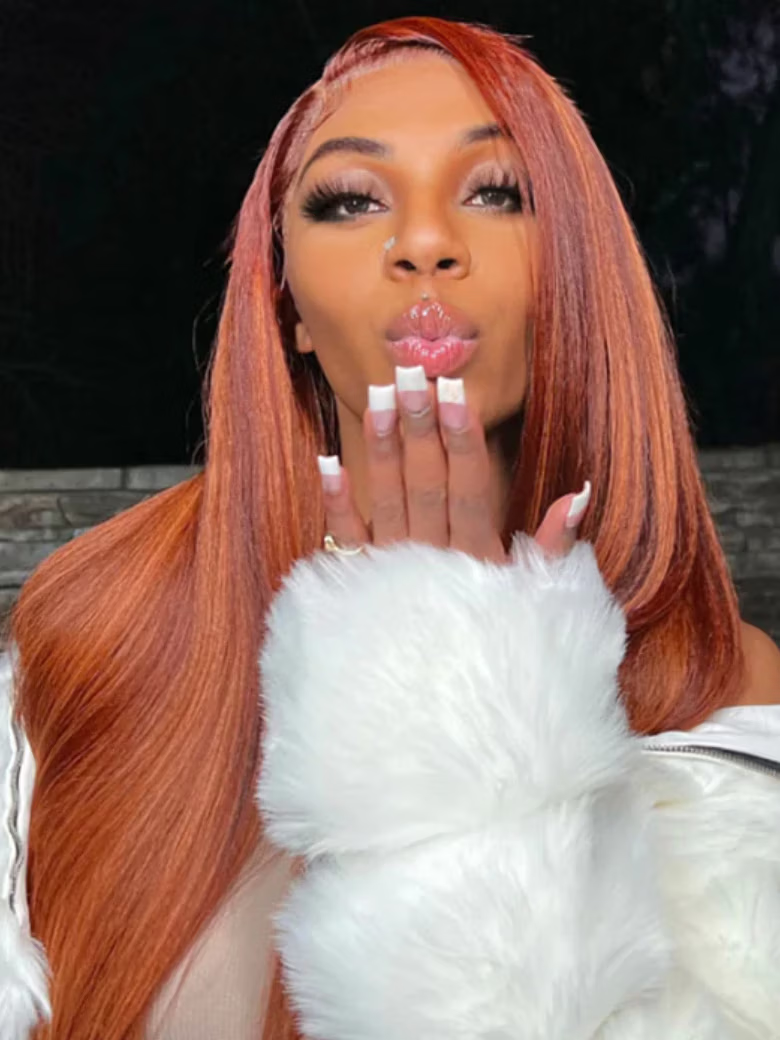 [24"=$139]UNice 13x4 Lace Frontal Auburn Brown Jerry Curly& Ginger Brown Straight Pre-Everything Wig