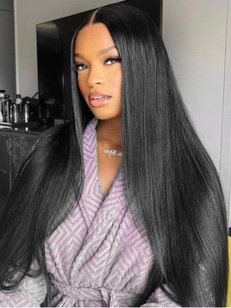 UNice Straight Middle Part Breathable Lace Wigs Pre Plucked Natural Hairline adjustable Perfectly fit belt Long Wig