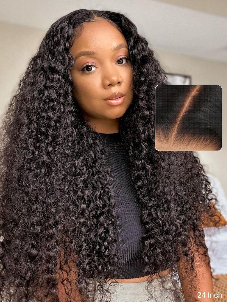 [$100-$50] Bye-bye Knots 7x5 Lace Baby Hair 30s Quick Install Glueless Water Wave Invisible Knots Wig 180% Density