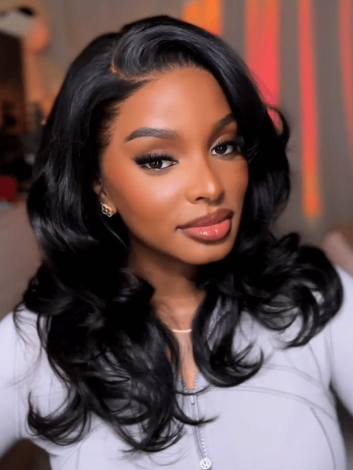 UNice 13x4 Pre-Everything™ Wig With Face-Framing Layers And Side-Swept Bangs With Drawstring
