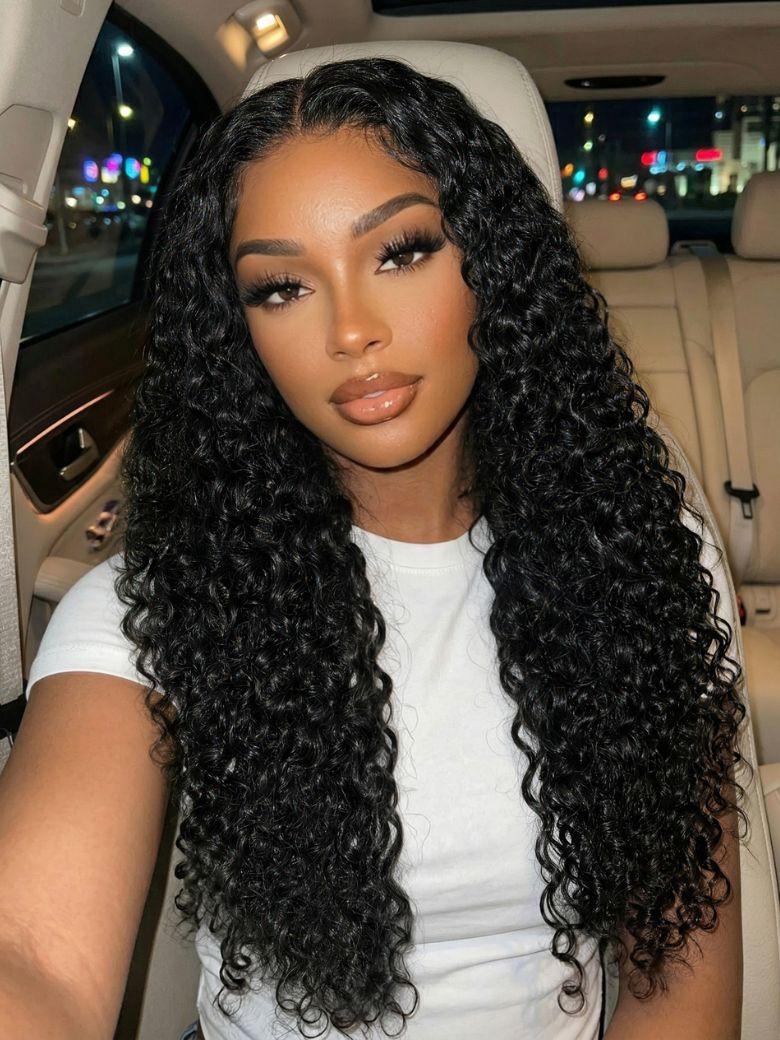 UNice 7x5 Bye-Bye Knots™ & 13x4 Pre-Everything™ Lace Frontal Purple Black Cherry Layered Straight & Loose Wave With Invisi Drawstring Wig