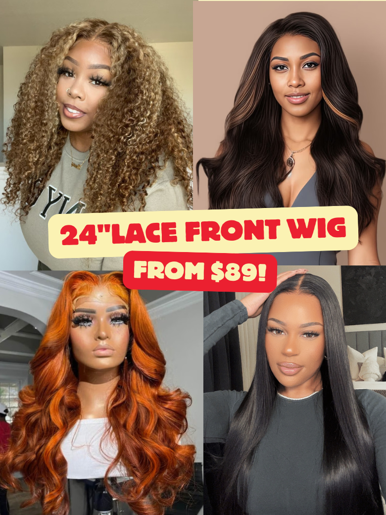 [ALL 24''] UNice 13x4 Loose Wave & Body Wave Wig, 13x6 Natural Straight Wig, Highlight Curly Wave Pre-Everything Wig