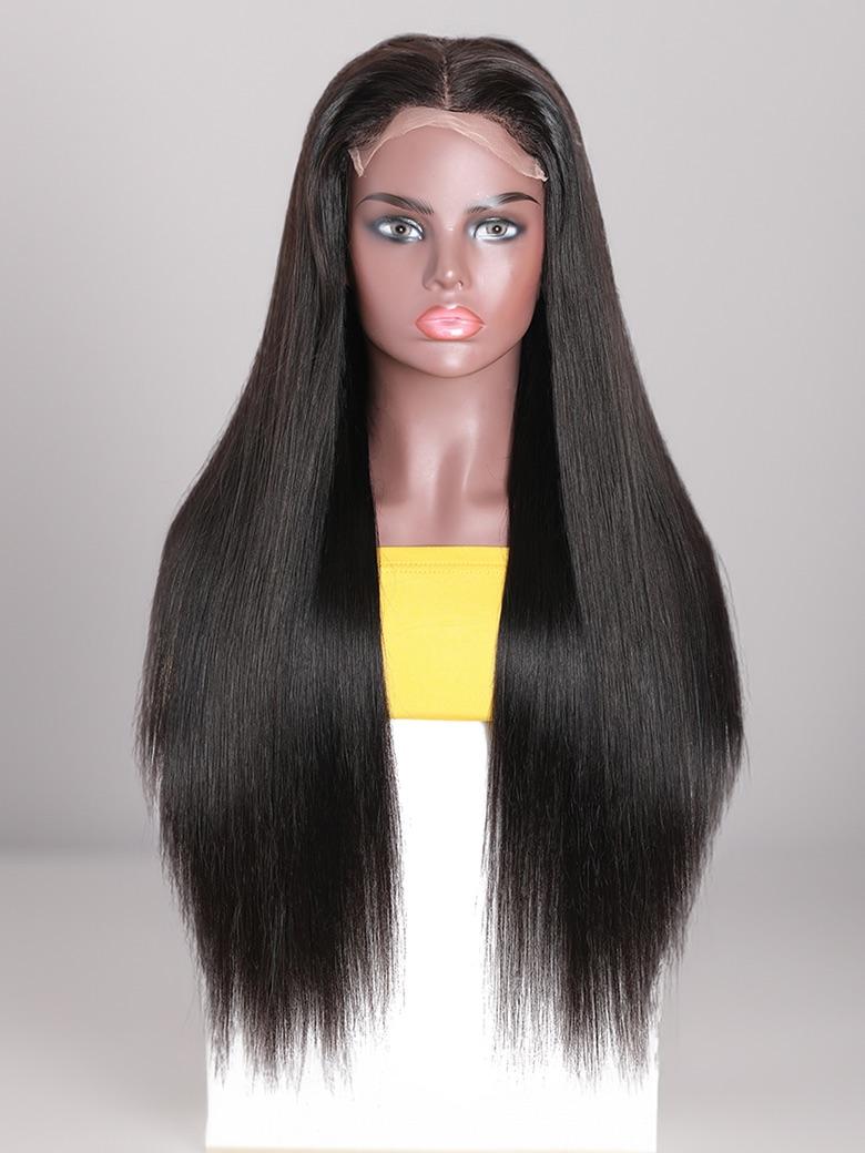 UNice 5x5 HD Glueless Bleached Knots Straight Lace Wig 150% Density 100% Human Hair Wigs