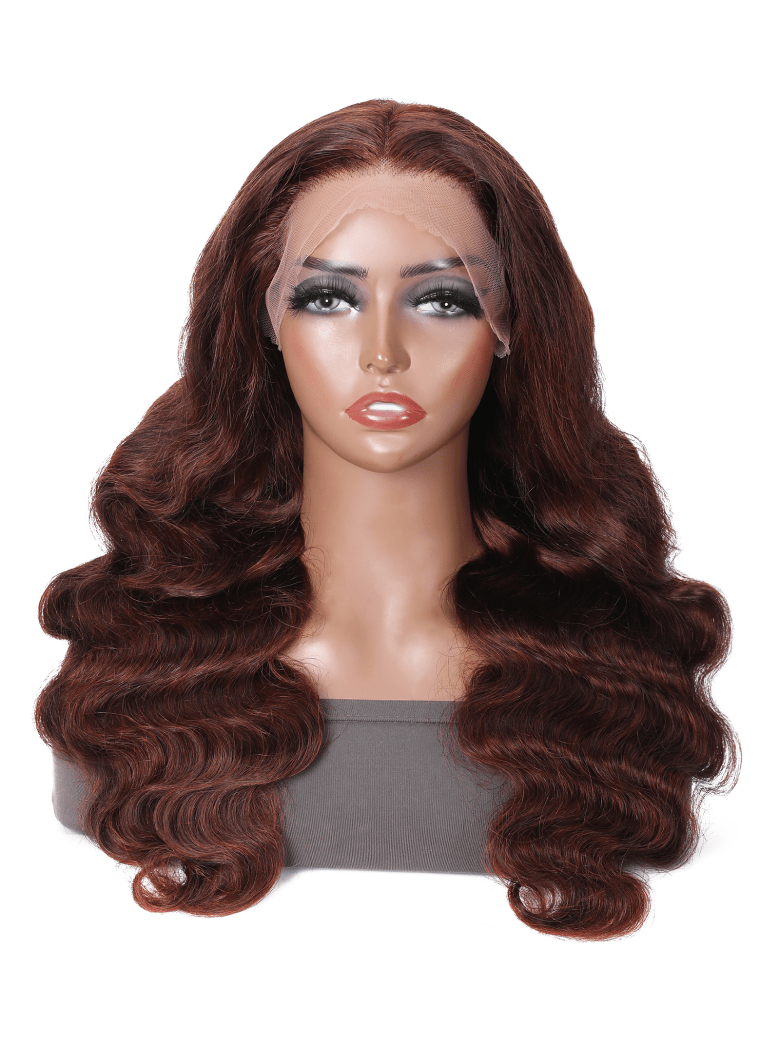 [24inch=$79 Limited] 13x5x0.5 T Part Lace Reddish Brown Body Wave 150% Density