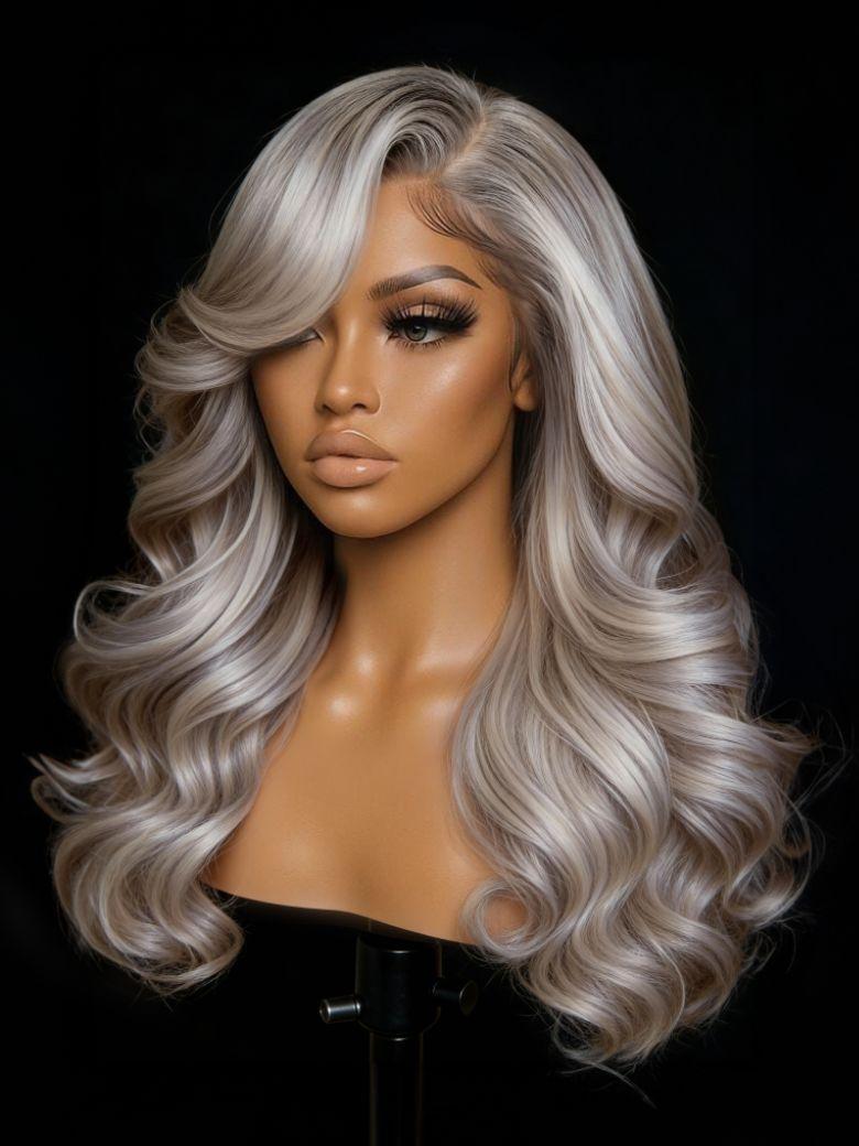 UNice Ash Blonde With Brown Roots 13x4 Pre-Everything™ Lace Frontal Body Wave Wig with Invisi Drawstring