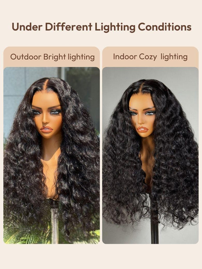 [24"=$119] UNice Bye-Bye Knots™ 7x5 Lace Black Natural Wavy Wig With Invisi Drawstring