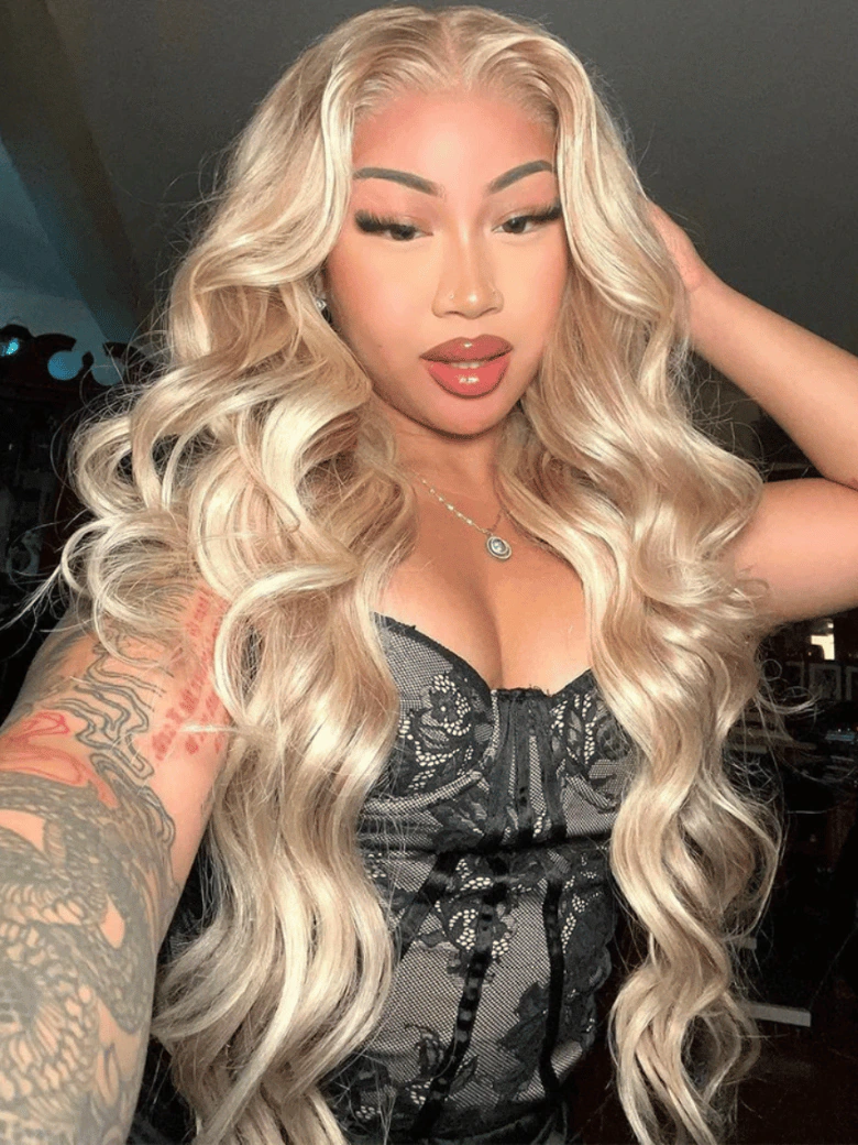 [22"=$119]13x4 Pre-Everything™ Lace Front Body Wave Glossy Blonde Wig US Only