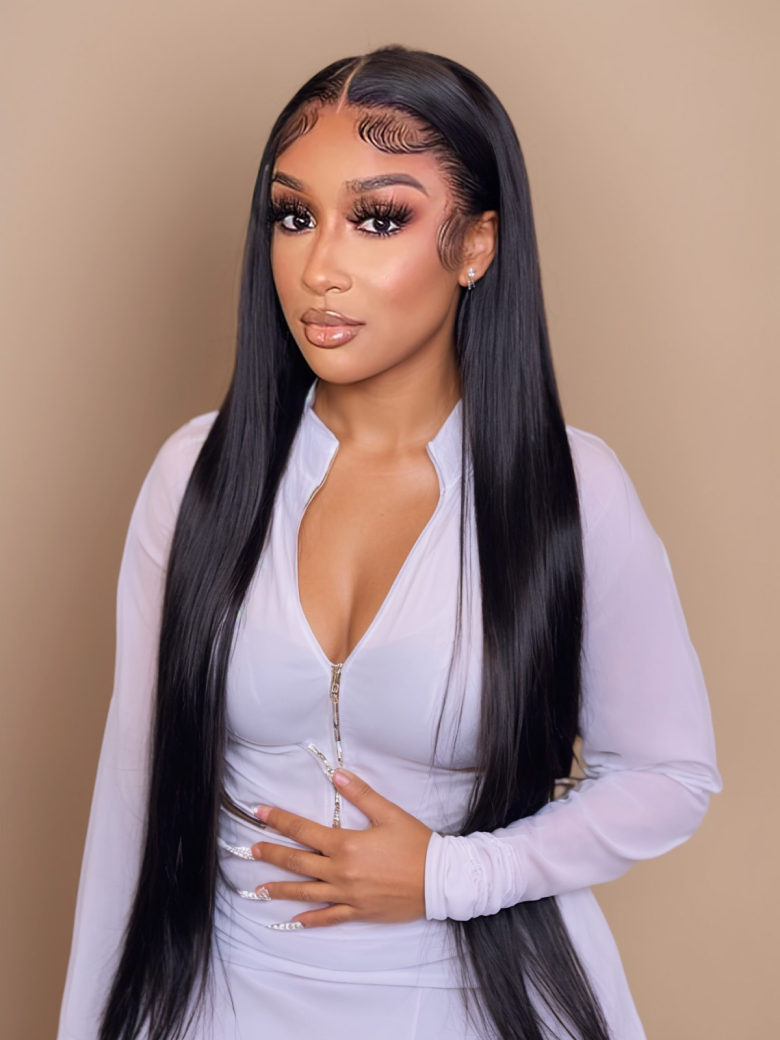 Unice Straight Full Lace Human Hair Wigs 150% Density Remy Hair Wig