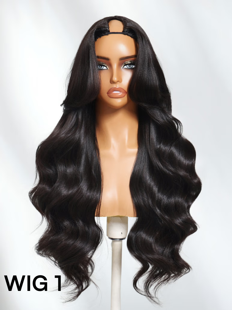 24" Inside| All Length $99 UNice New V Part Kinky Curly Glueless 0 Skill Needed Wig