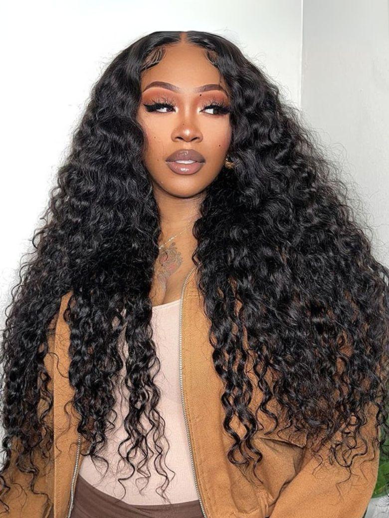 [With Baby Hair] 7x5 Bye-Bye Knots™ Glueless Lace Water Wave Grip Wig With Secure Silicone Strips and Drawstring