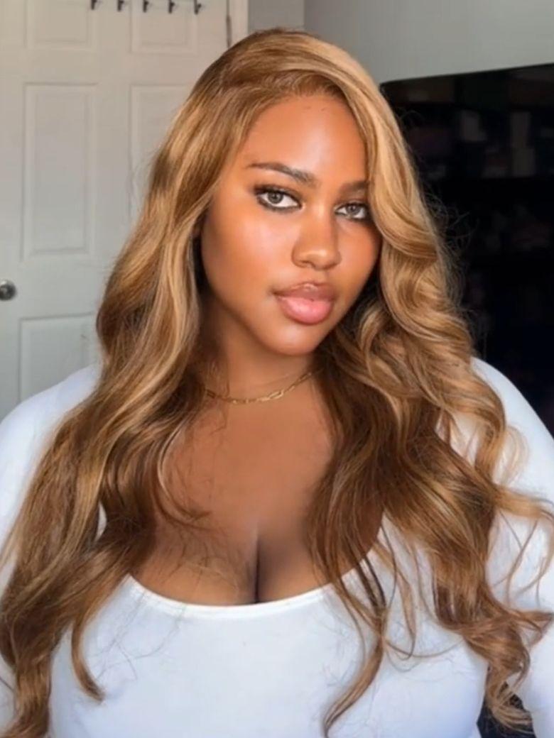 [20"-24"]UNice Bye-Bye Knots Wig Pre-Cut 7x5 Glueless Lace & 13x4 Pre Everything Honey Blonde Body Wave Wig