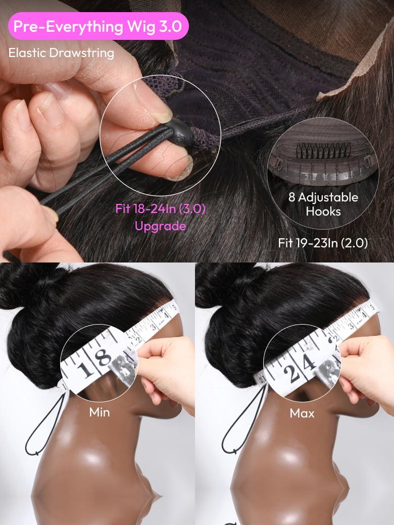 UNice 13x4 Pre-Everything™ Lace Frontal Balayage Highlights Fluffy Natural Loose Wave Curtain Bangs Wig