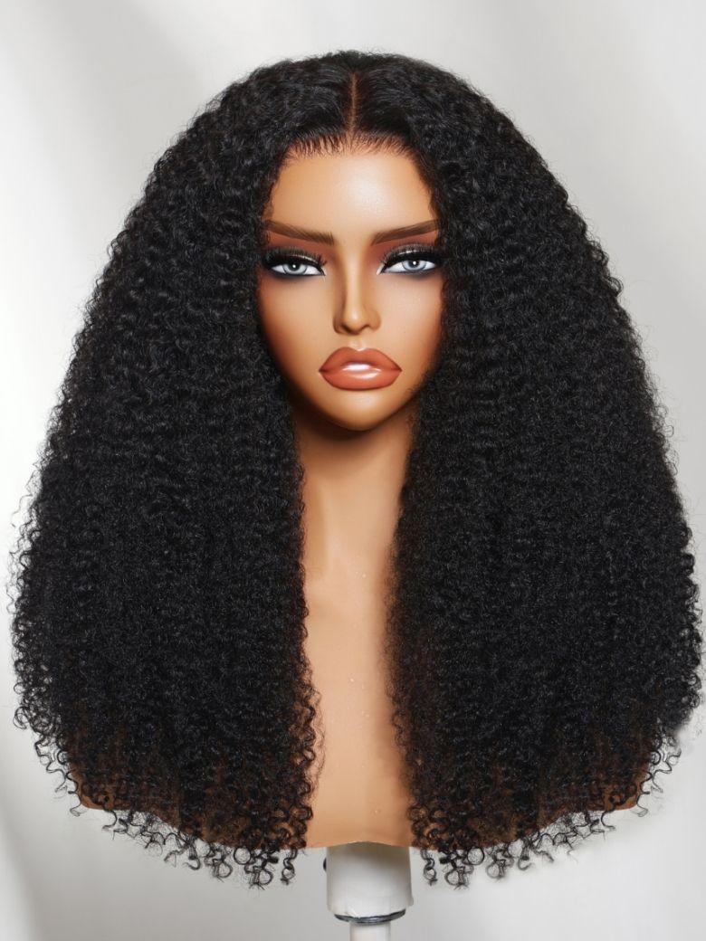 [22''=$89] 7x5 Bye-Bye Slip™ Black Fluffy Kinky Coils Texture Wig with Invisi Drawstring