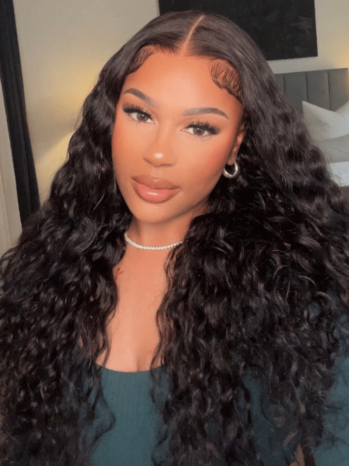 [Price Dropped] 7x5 Bye-Bye Knots Wig Quick Glueless Wet & Wavy Water Wave Invisible Knots Wig