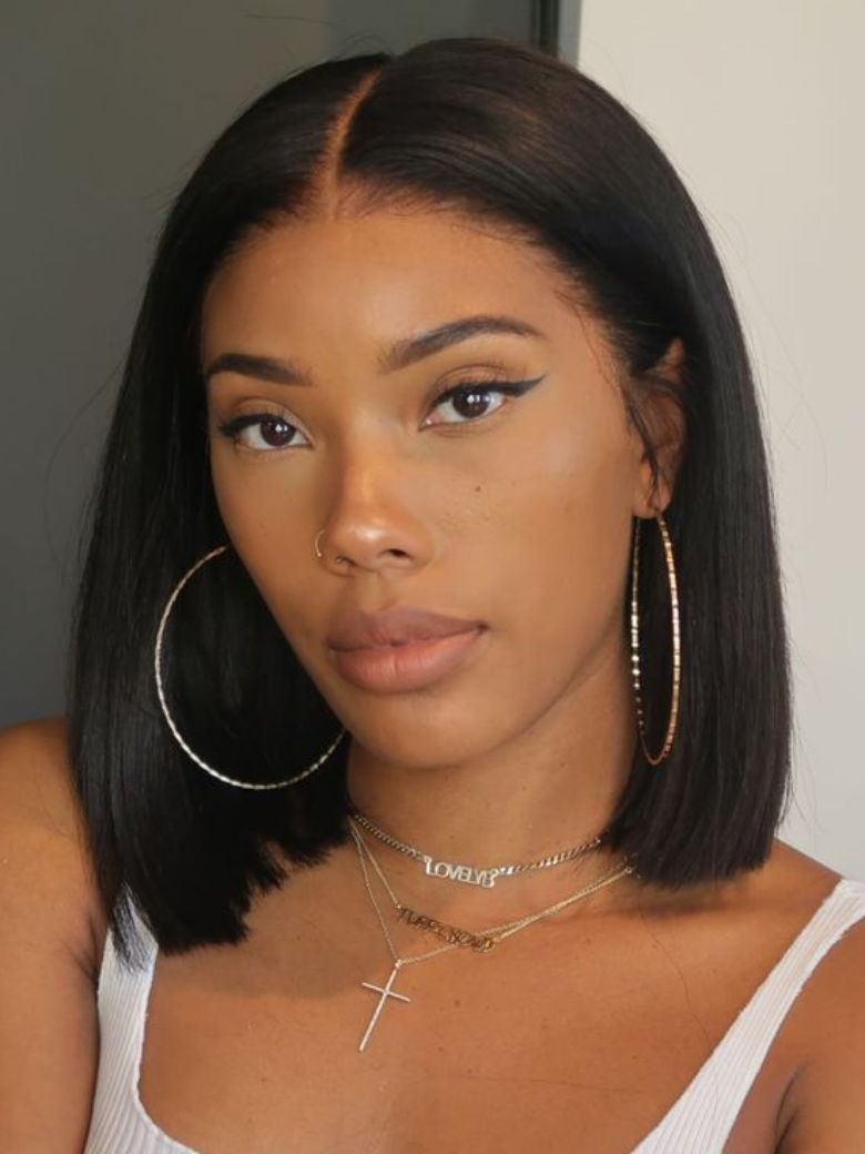 [Free Wig For All Length] Bye-Bye Knots Wig 7x5 Put On And Go Glueless Lace Bleached Knots Bob Drawstring Wig