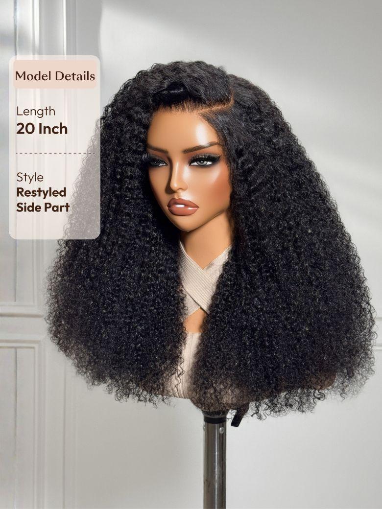 UNice Bye-Bye Knots™ 7x5 Lace Black Fluffy Kinky Coils Texture Wig with Invisi Drawstring