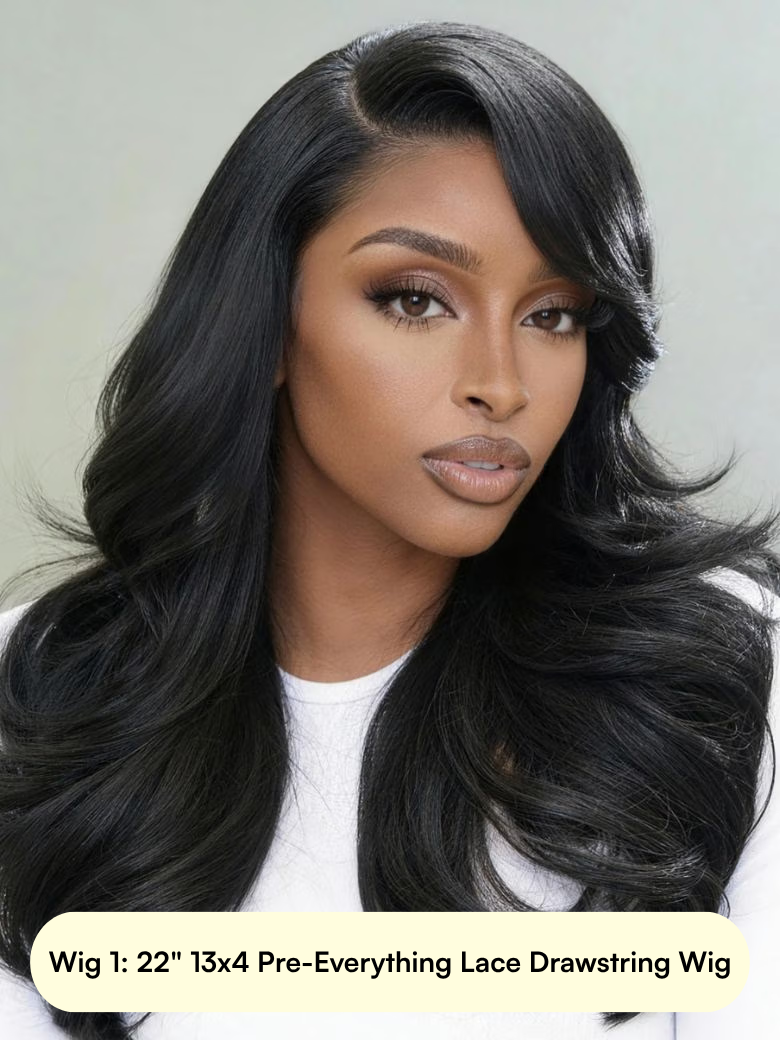 [All 24"=$149] 200%/ 180% Density 13x4 Front Lace Chocolate Brown/ Honey Highlights/ Burnt Orange Wigs