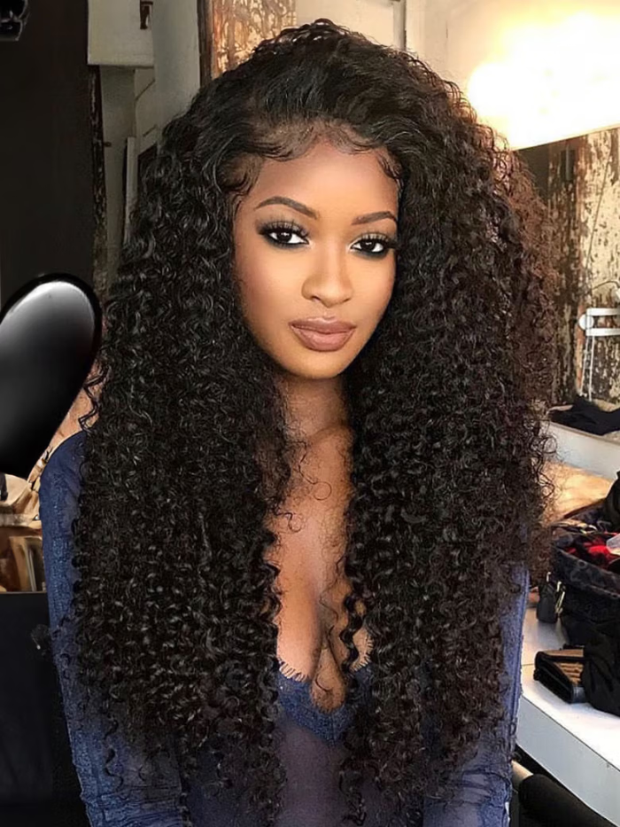 [US Only] [48 new users needed] 28 Inch 200% Density 5x5 HD Lace Glueless Natural Afro Kinky Curly Human Hair Wig