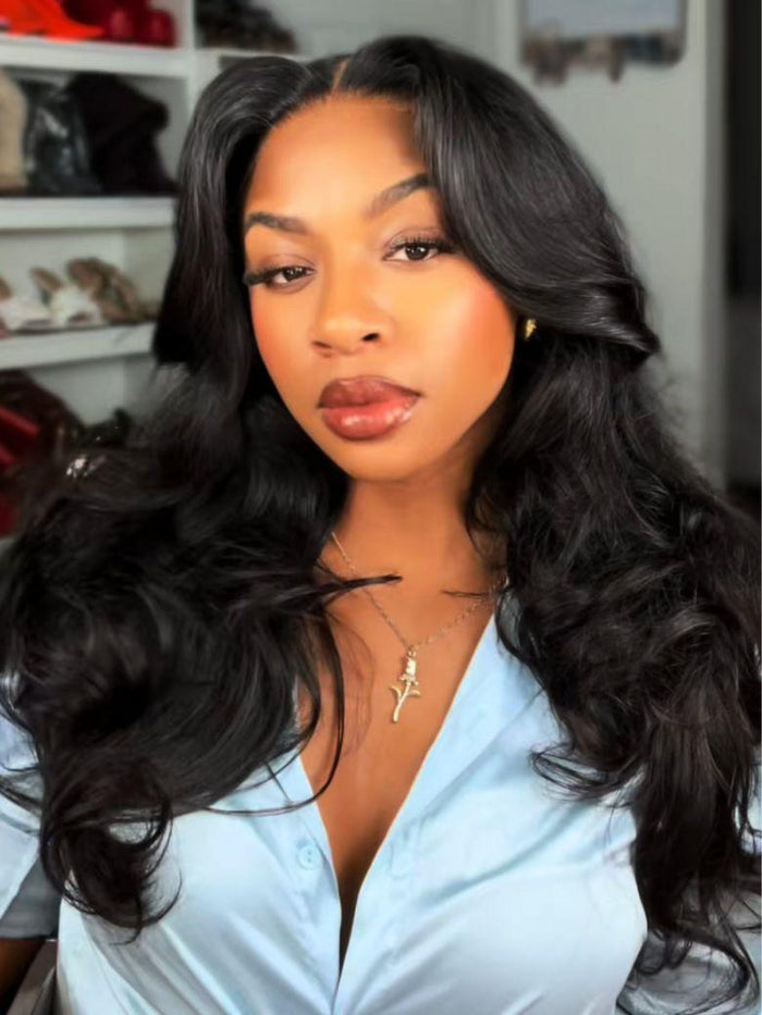 180% Density 7x5 Bye-Bye Knots™ Cut Body Curls Lace Wig with Feathered Layers with Invisi Drawstring