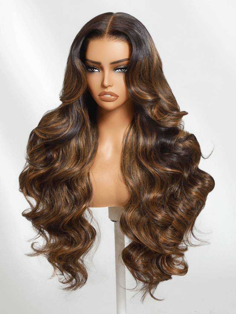 UNice 7x5 Bye Bye Knots™ & Glueless Lace Balayage Highlight Body Wave Wig No Burden