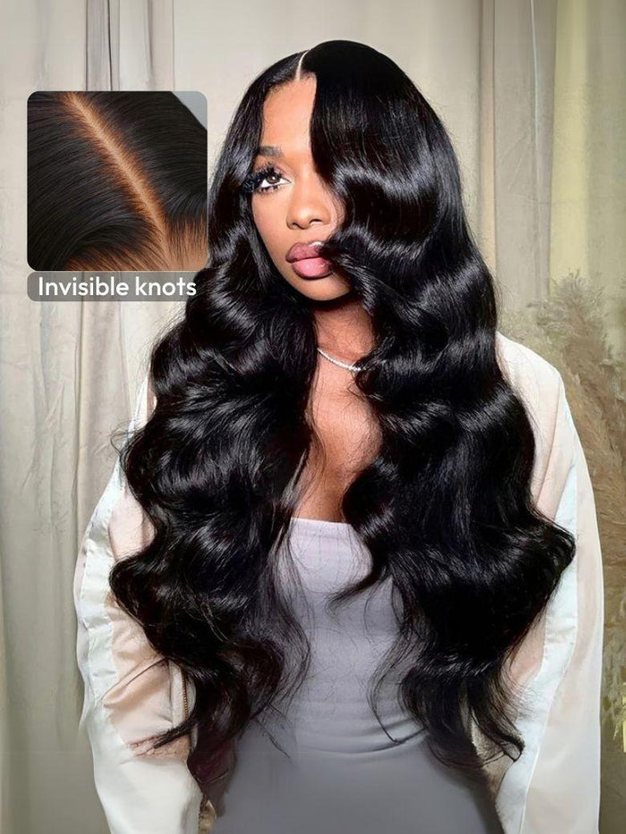[22"=$99] 200% Density Bye-Bye Knots Wig 7x5 Glueless Body Wave Wig Pre Cut Lace Pre Plucked Hairline & Beginner Friendly