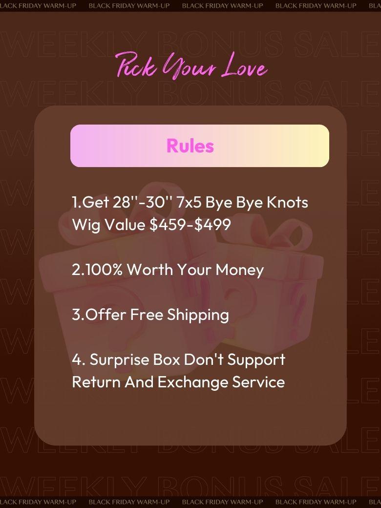 UNICE $59 Surprise Box Win 24 Inch Bye-Bye knots Wig Value $159-$219