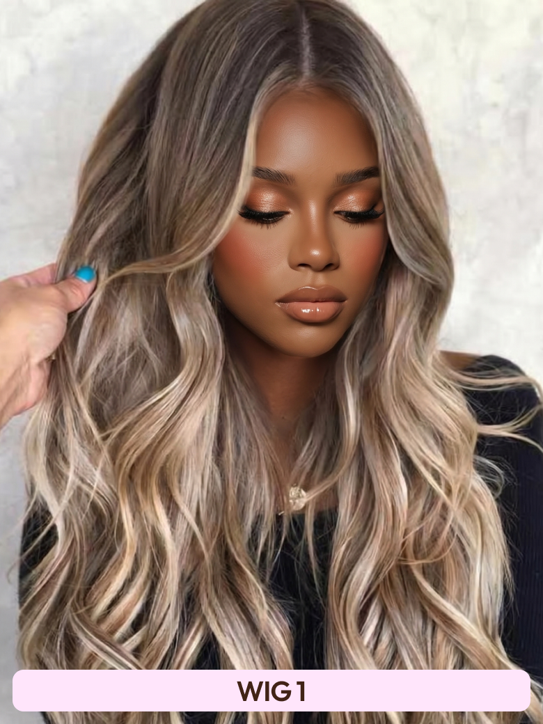 [All 20"] 13x6 Front Lace 180% Density Honey Highlight 20 Inch Wigs