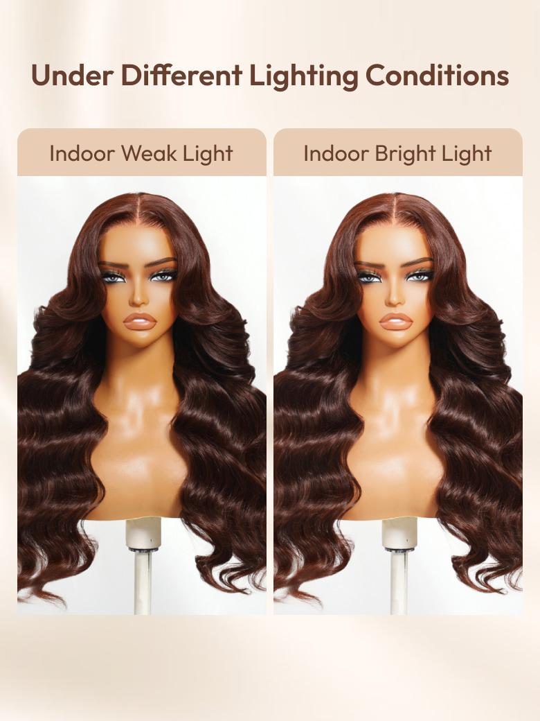UNice 13x4 Pre-Everything™ Lace Frontal Dark Auburn Loose Wave Wig with Face Framing Layers