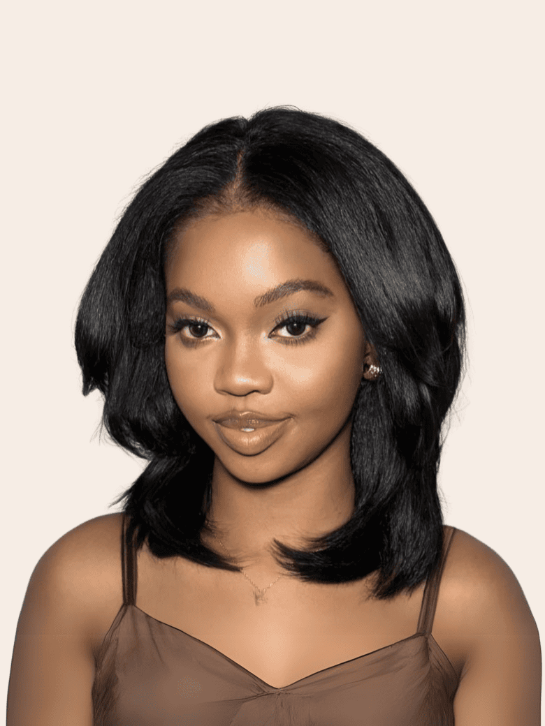 [Invisi Drawstring] 7x5 Lace Put On And Go Summer Style Glueless Lace Bleached Knots Bob Drawstring Wig 150% Density Limited Sale