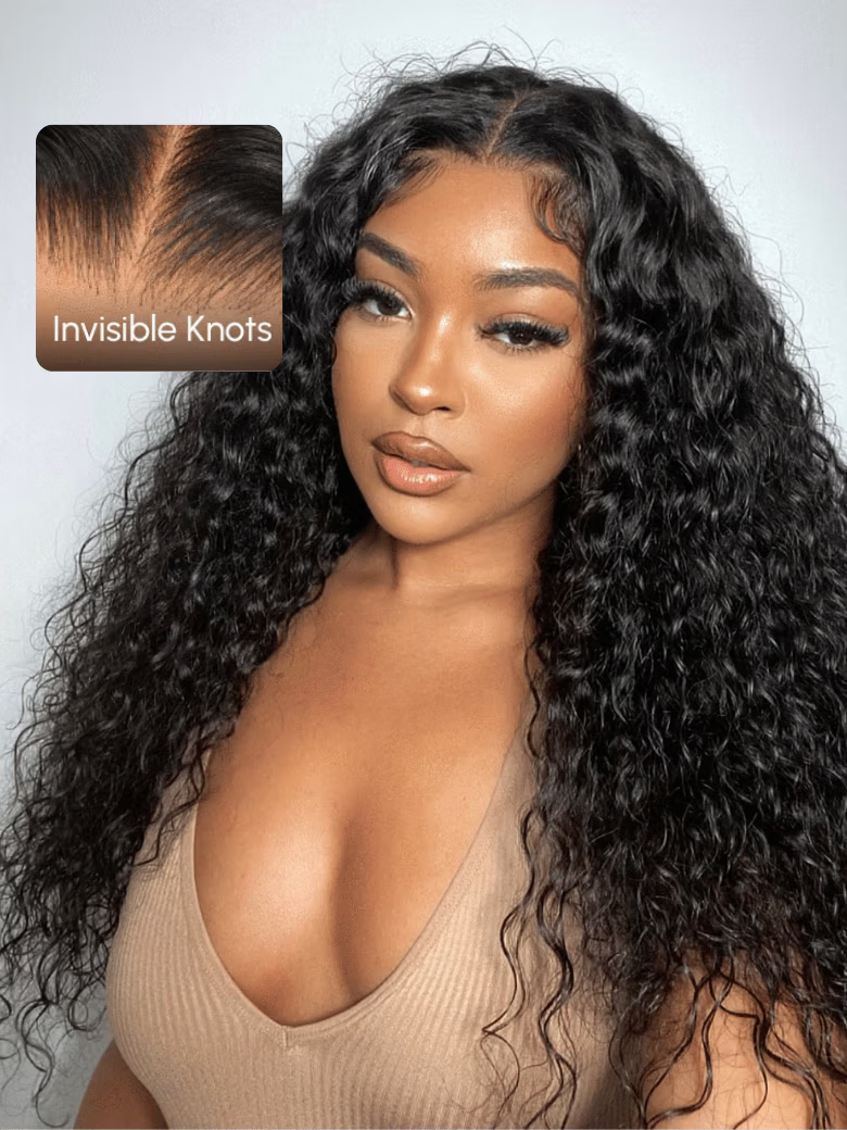 Special Offer Bye-Bye Knots Wig 7x5 Quick Glueless Wet & Wavy Water Wave Invisible Knots Wig With Drawstring