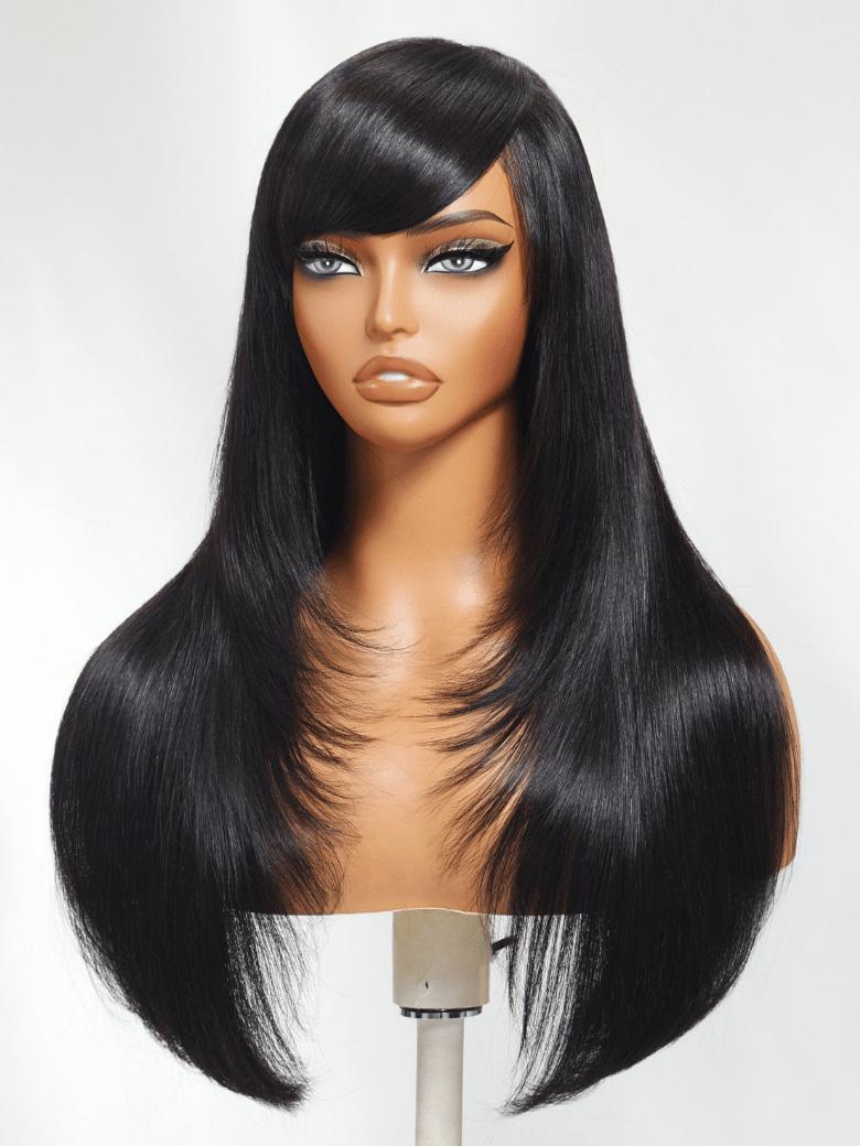 Unice Bye-Bye Knots 7x5 Lace Layered Straight Wig With Side Bangs