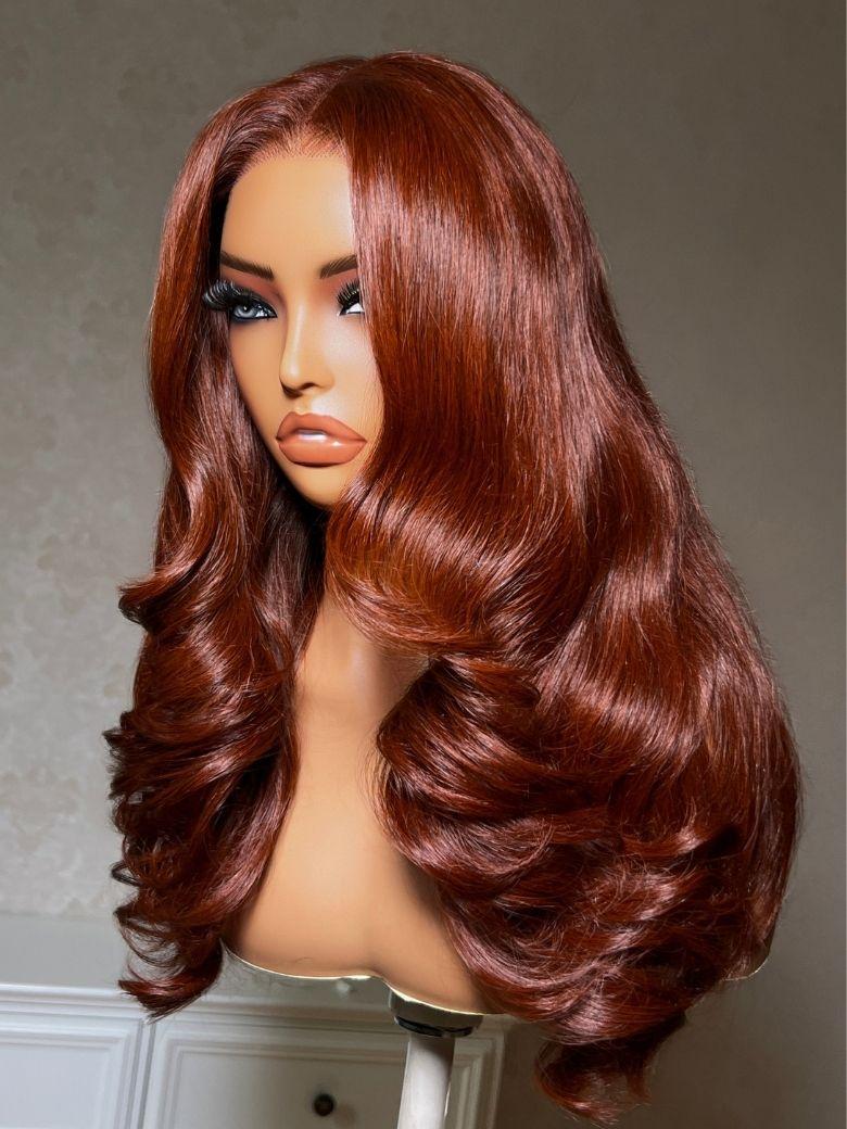 UNice Bye-Bye Slip™ Wig Feathered Layer Left Side Part 200% Density Wig with Secure Silicone Strips and Drawstring